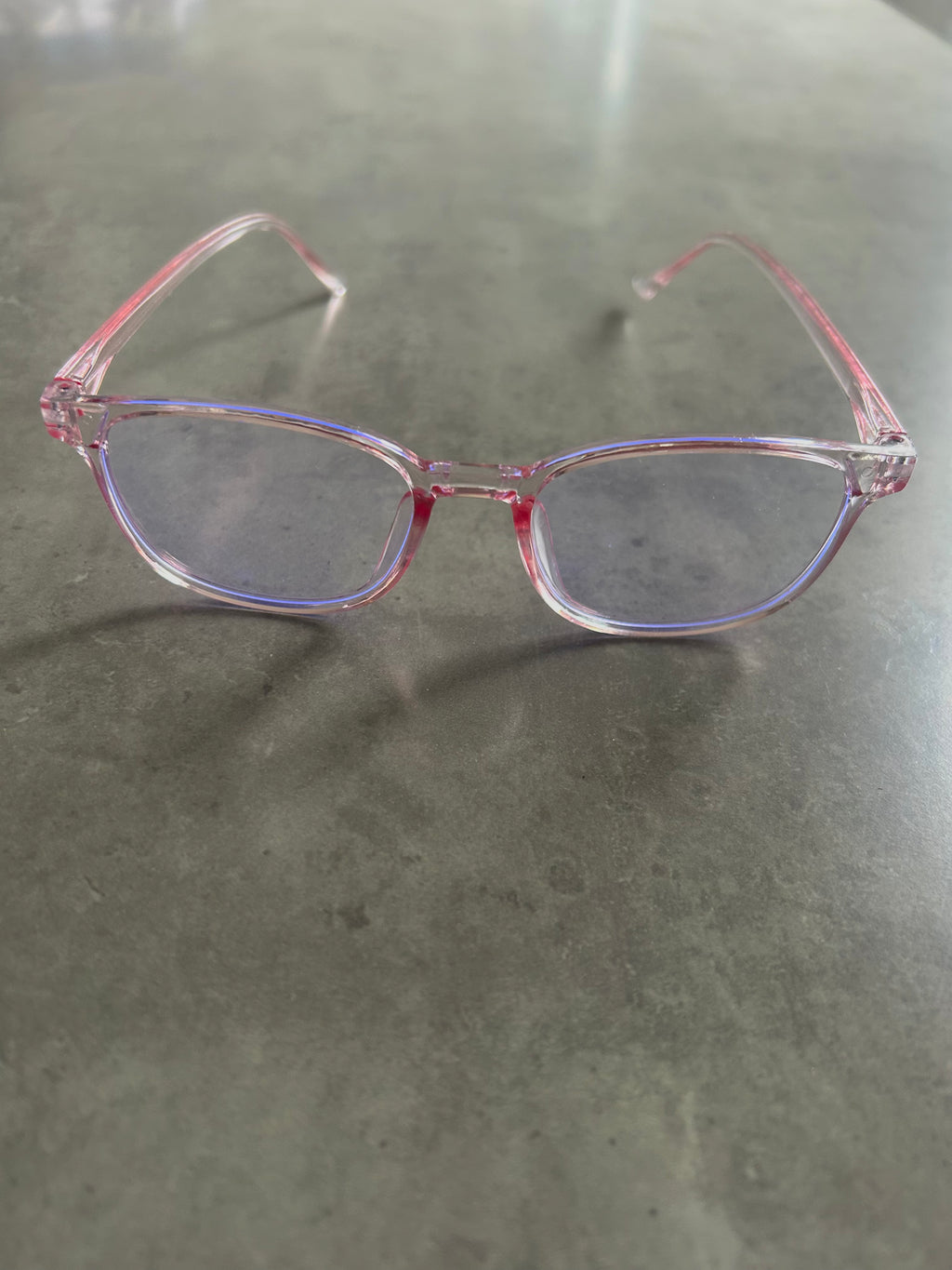 Unisex Anti Blue Light Glasses - Transparent Pink
