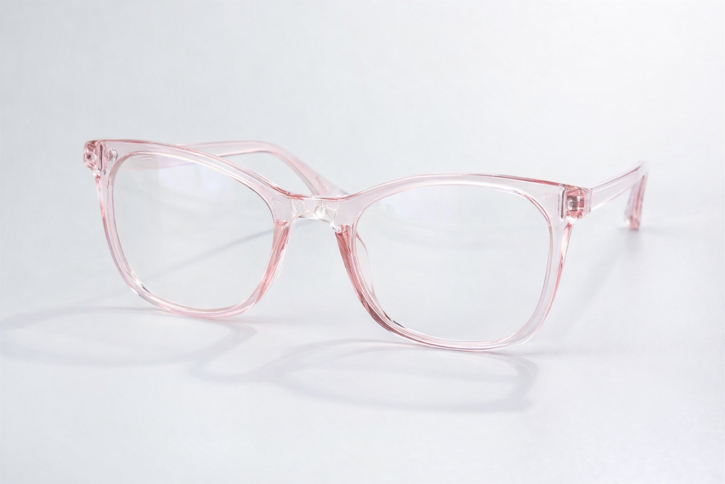 Unisex Anti Blue Light Glasses - Transparent Pink
